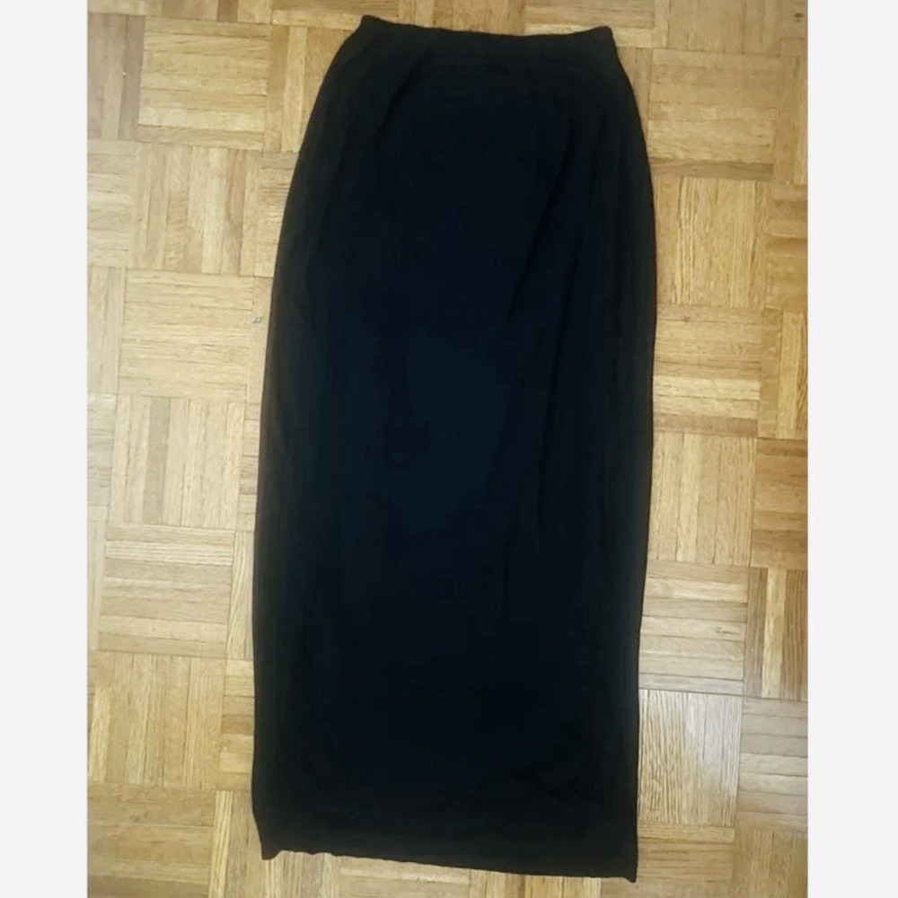 Assembly New‎ York Women's Black Overdyed Jersey Maxi Long Skirt Size M